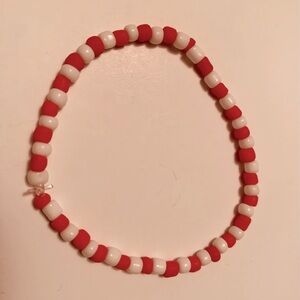 Candy Cane beaded bracelet